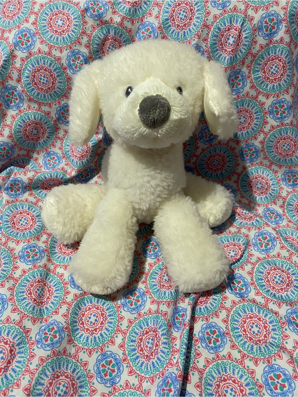 VINTAGE Baby Gund Fluffey Puppy plush cream color toddler